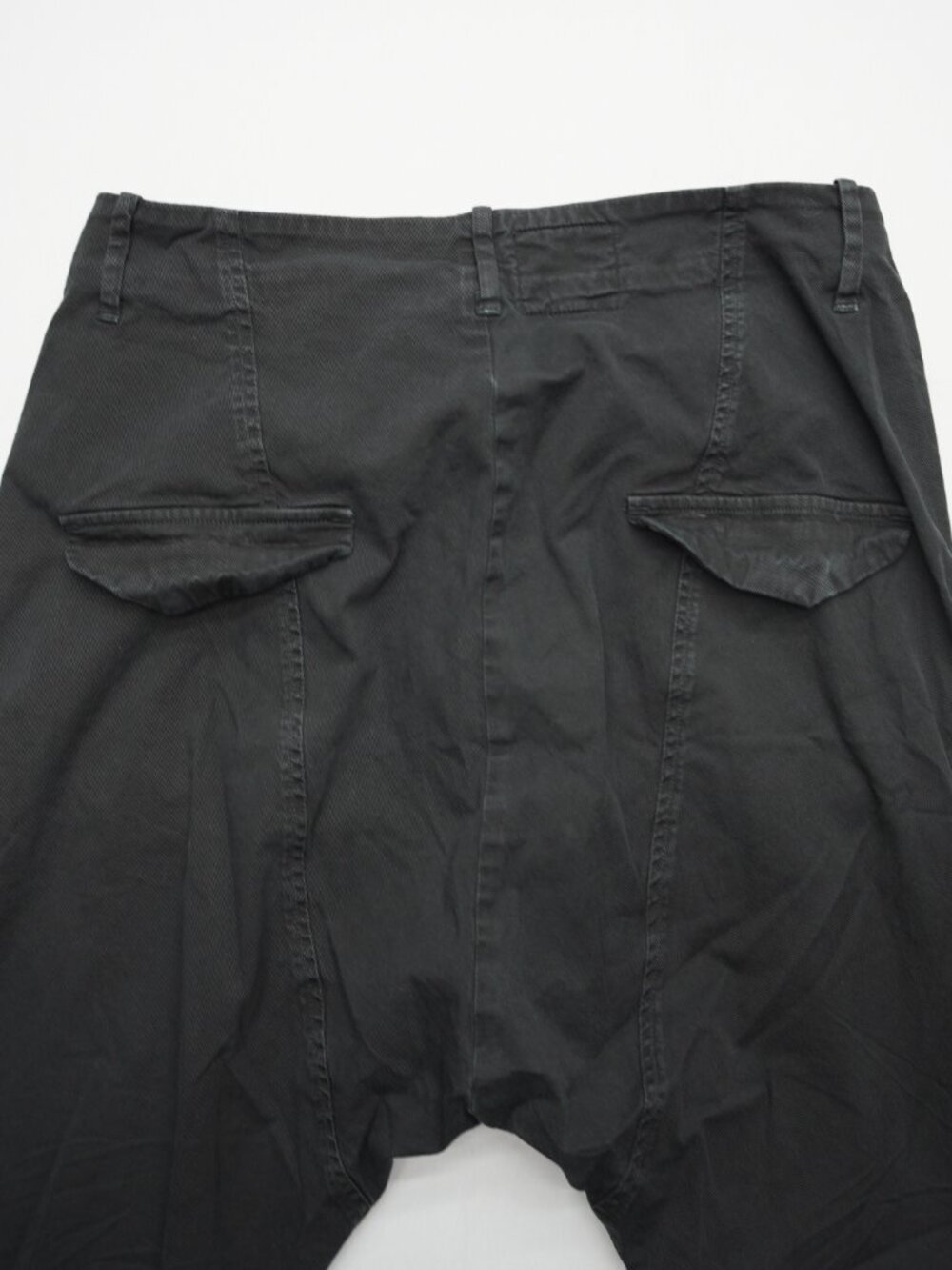 Nili Lotan Paris Pants in Washed Black Size 4 Baggy Drop Crotch - Picture 5 of 11